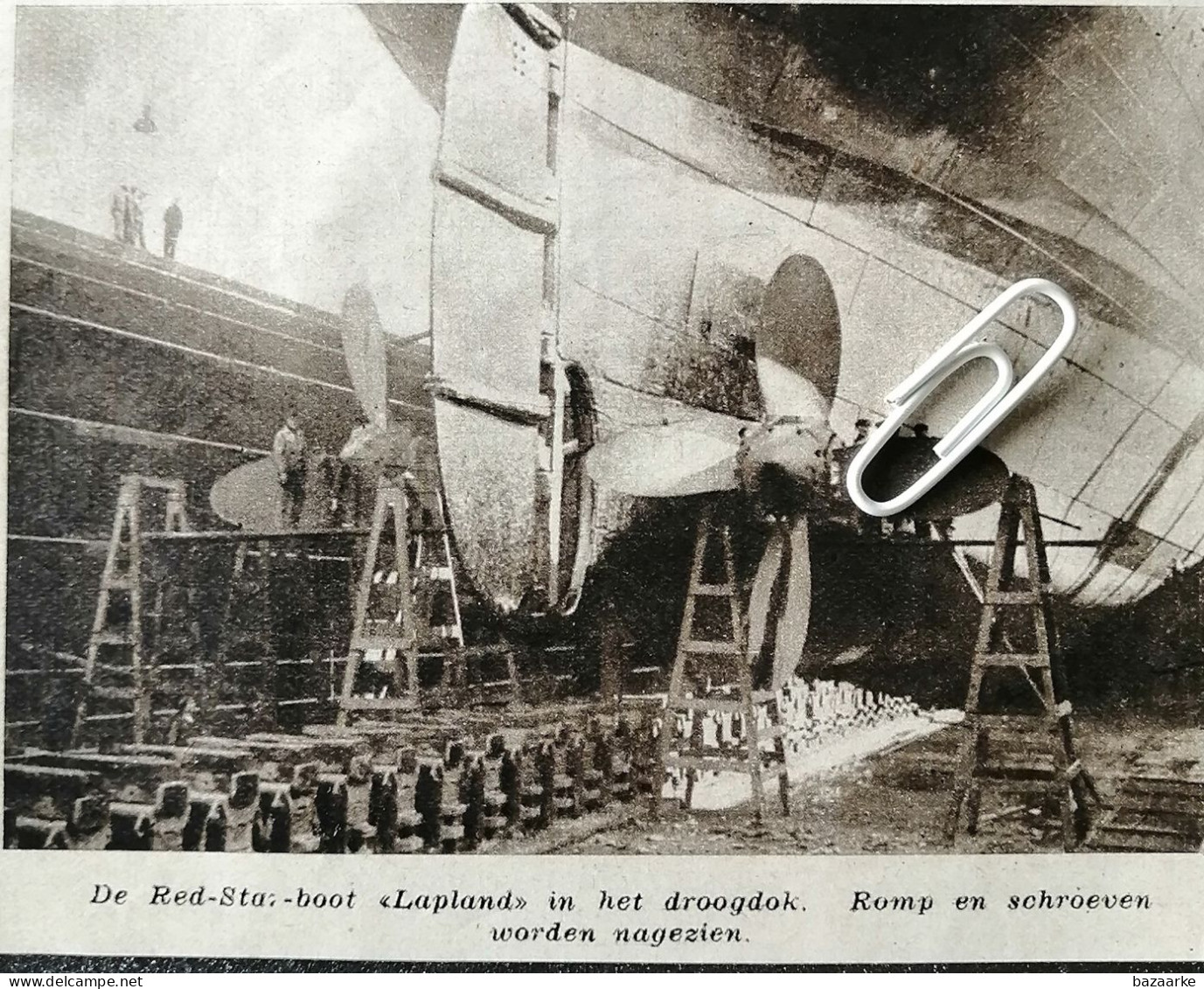 SCHEEPVAART 1933 / DE RED-STAR-BOOT " LAPLAND " IN HET DROOGDOK - Zonder Classificatie