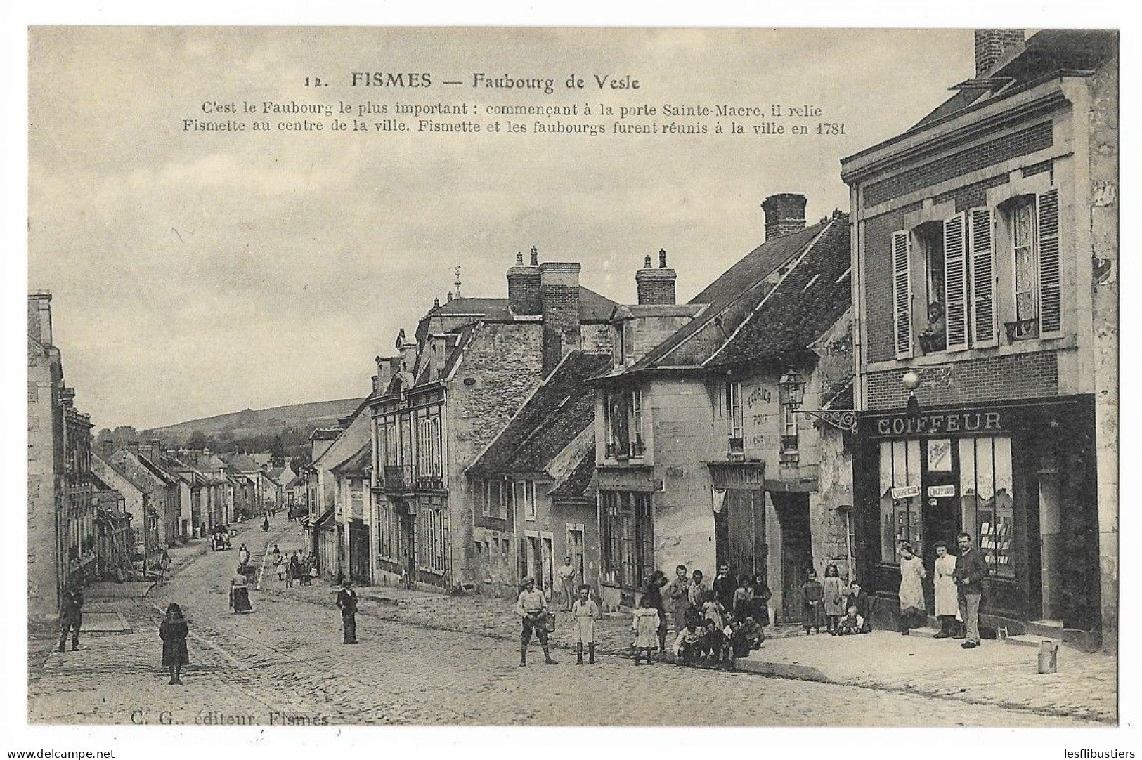 CPA 51 FISMES Faubourg De Vesle (Coiffeur) - Fismes