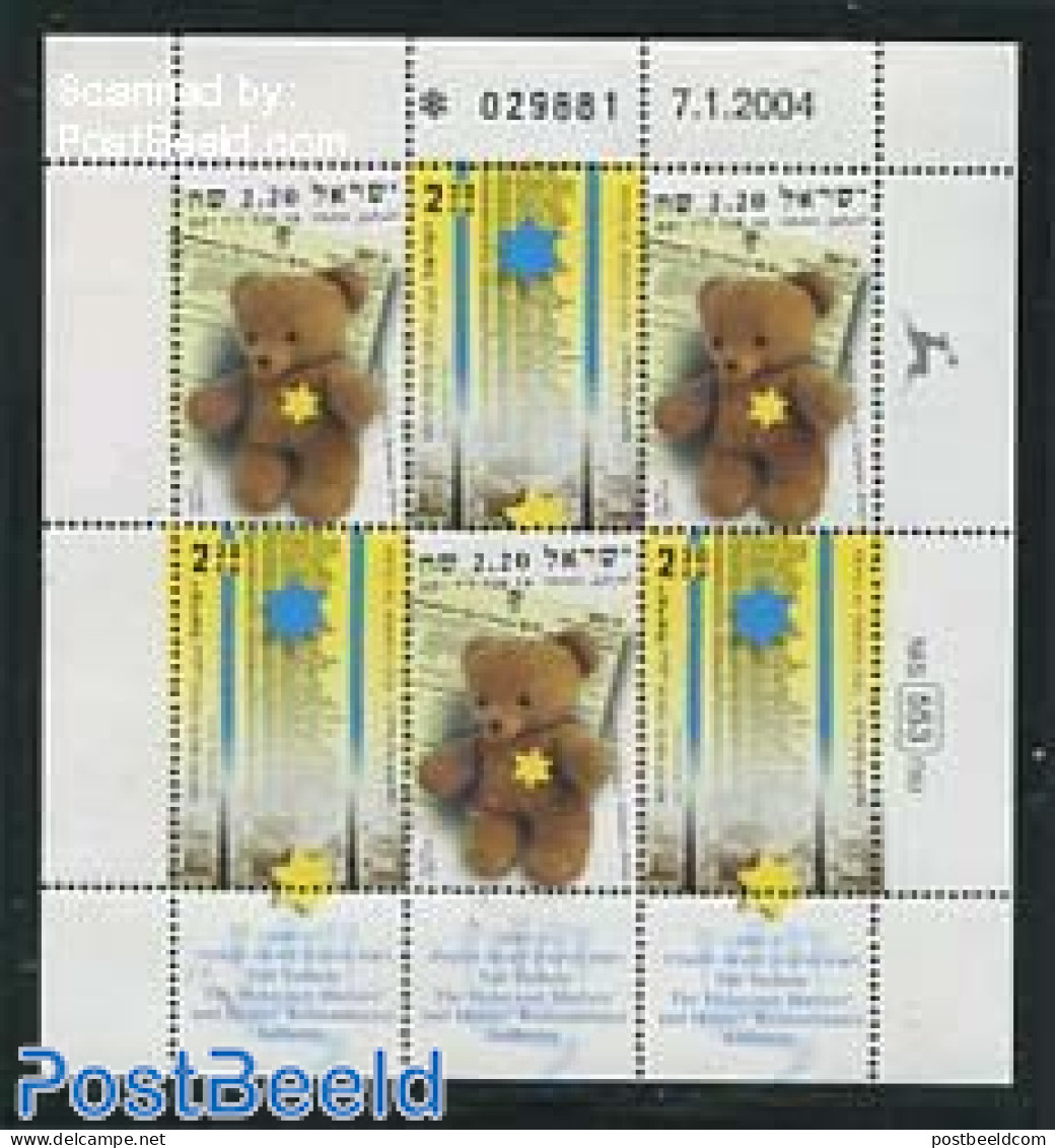 Israel 2003 Yad Vashem M/s, Mint NH, Various - Teddy Bears - Unused Stamps (with Tabs)