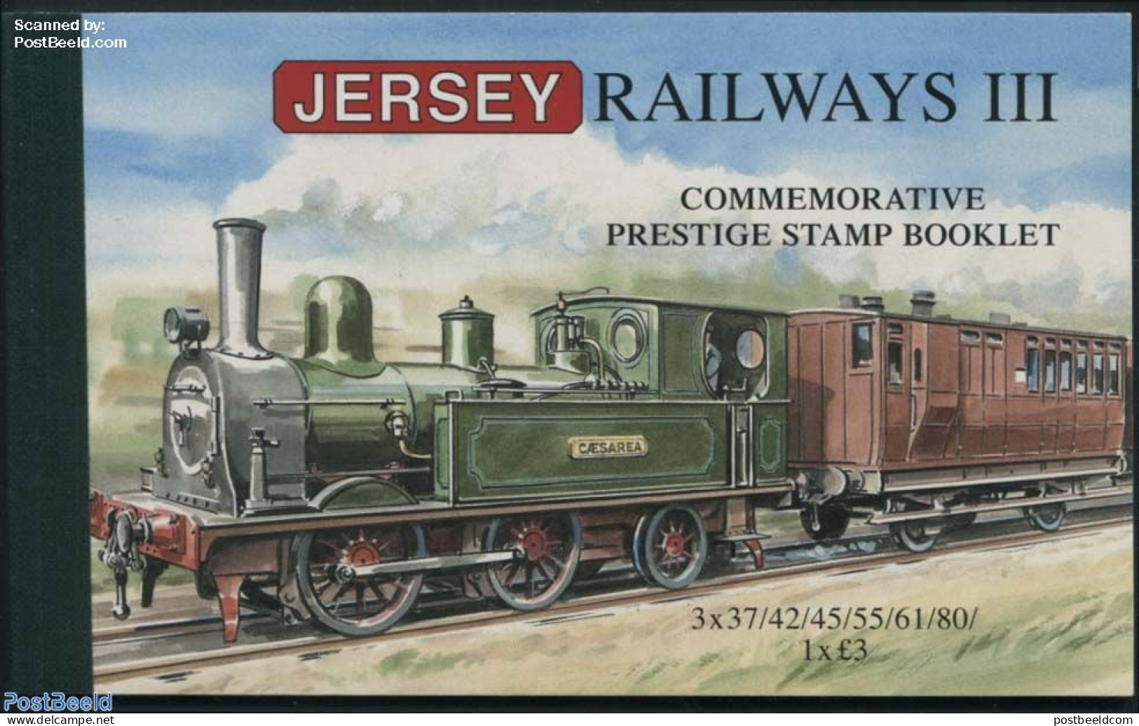 Jersey 2009 Railways Prestige Booklet, Mint NH, Transport - Stamp Booklets - Railways - Sin Clasificación