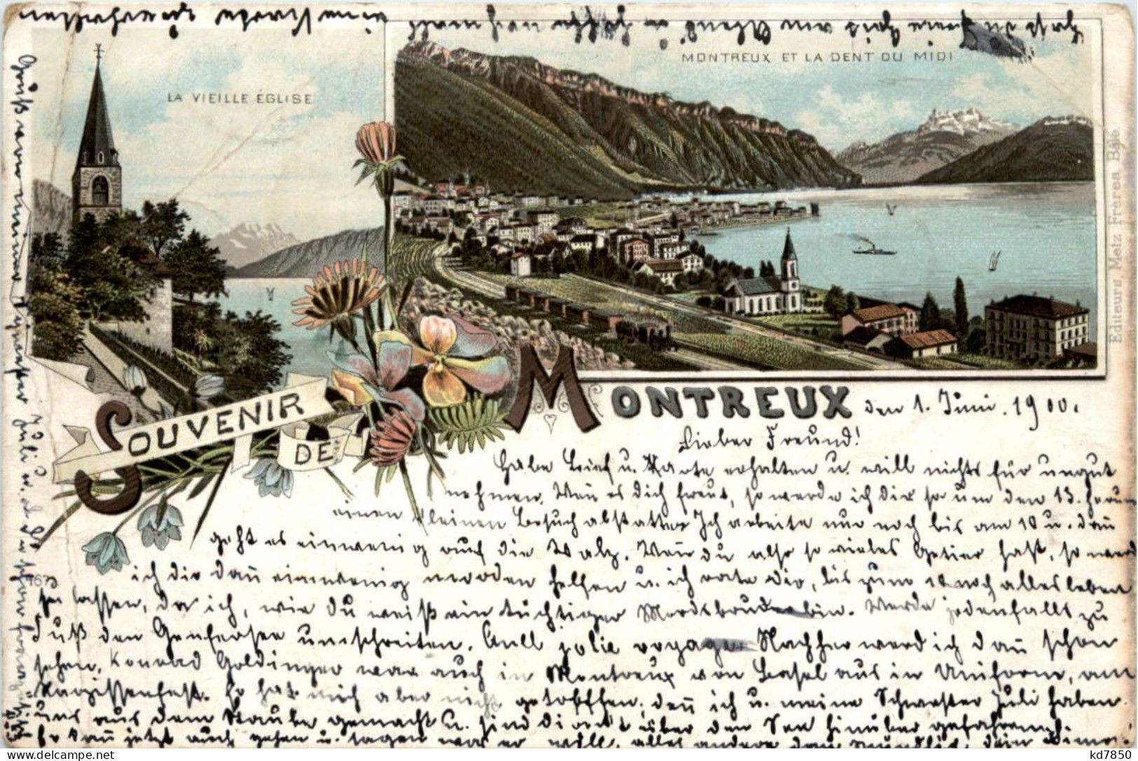 Souvenir De Montreux - Litho - Montreux