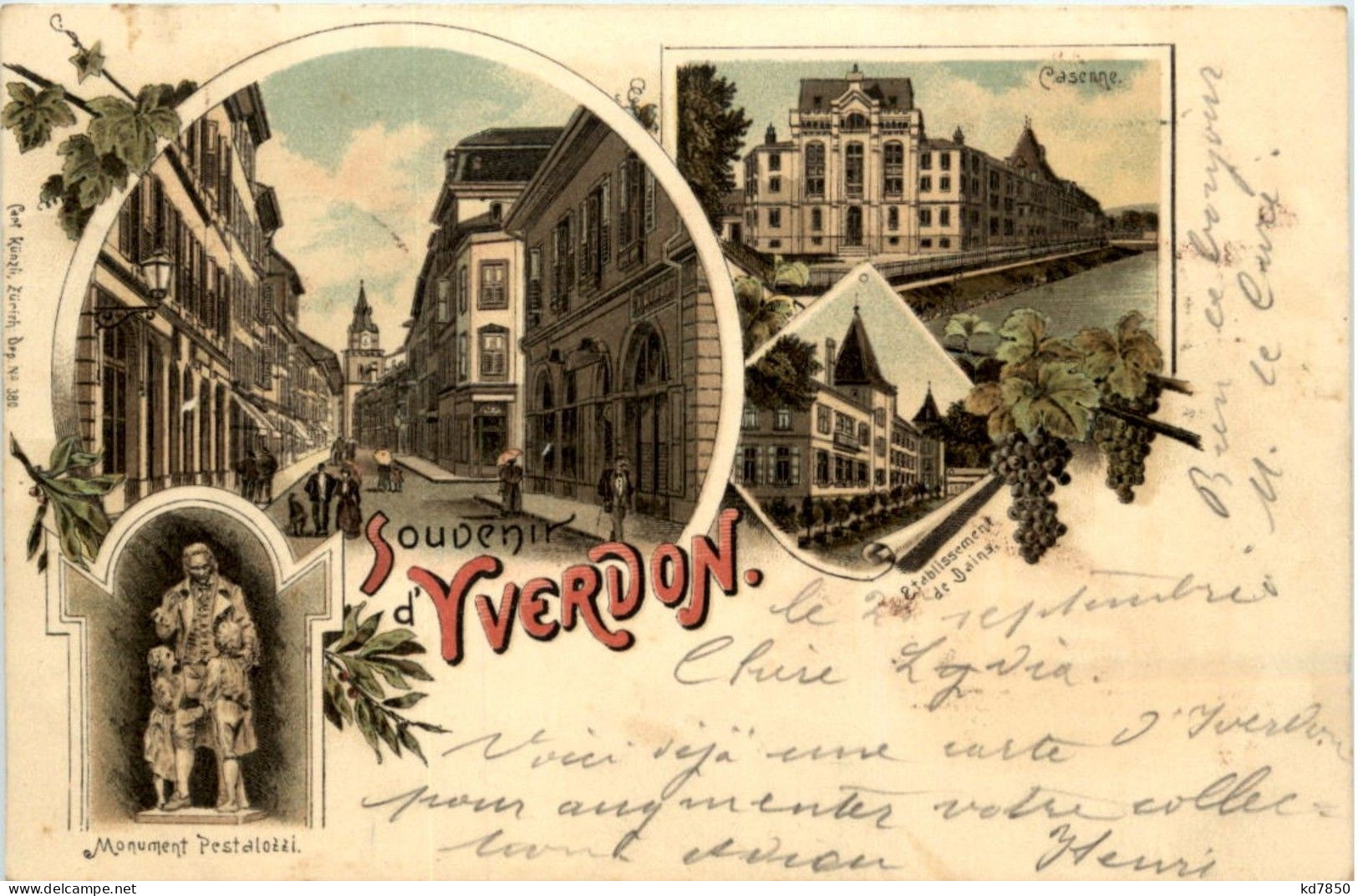 Souvenir D Yverdon - Litho - Yverdon-les-Bains 