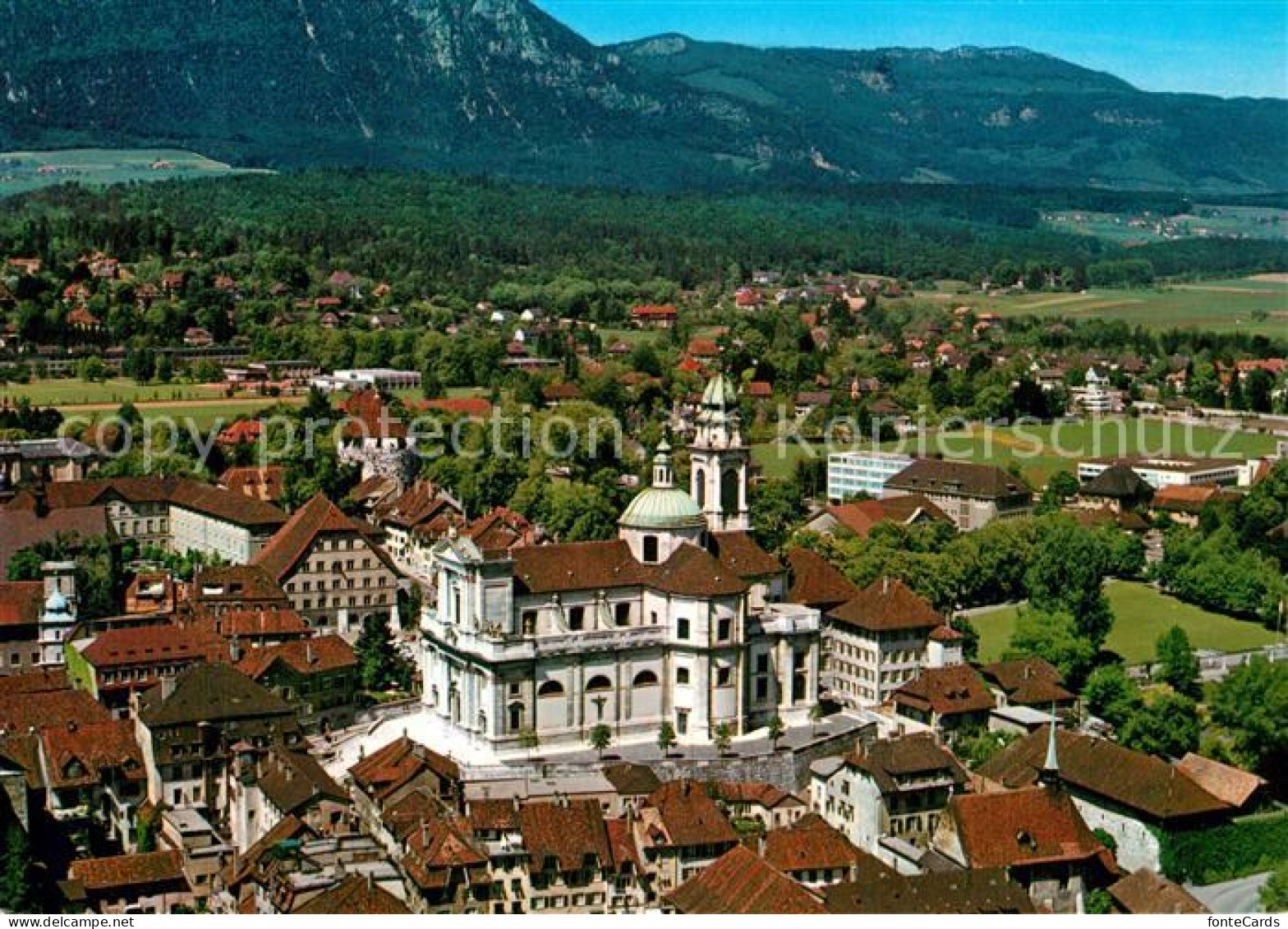 13597033 Solothurn Fliegeraufnahme St. Ursen-Kathedrale Solothurn - Autres & Non Classés