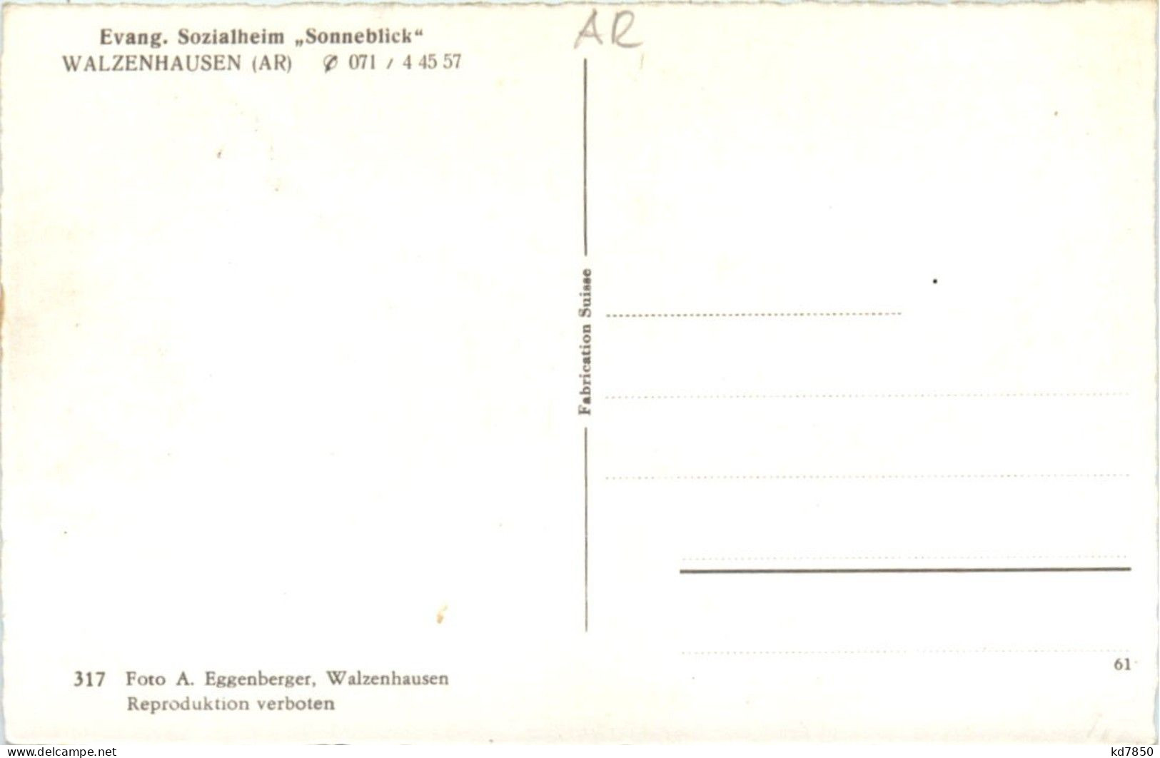 Walzenhausen - Sozialheim Sonneblick - Walzenhausen