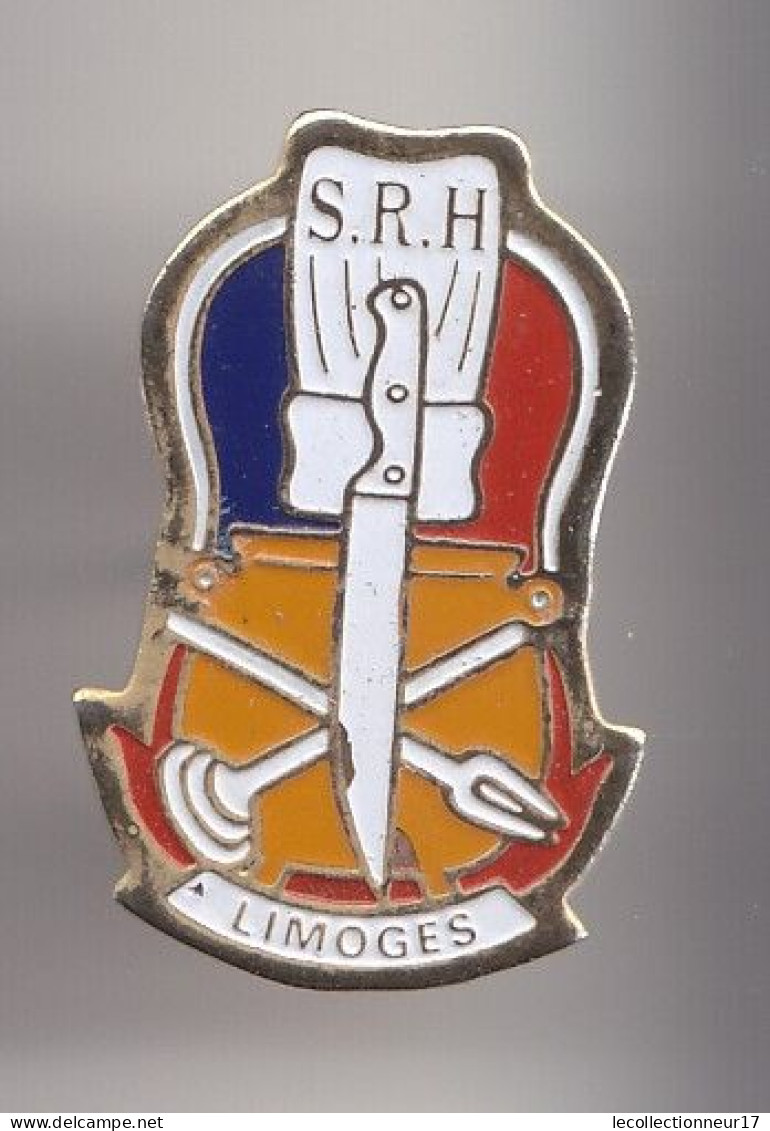 Pin's SRH Limoges Restauration Instruments De Cuisine   Réf 7868JL - Städte