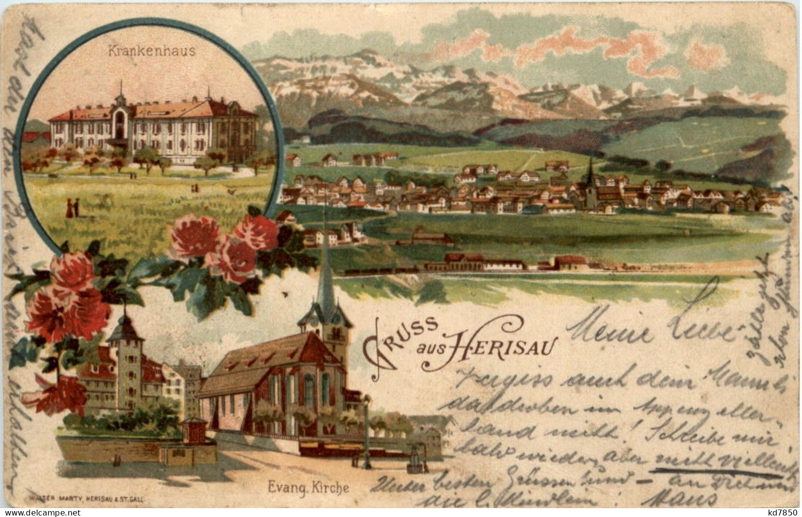 Gruss Aus Herisau - Litho - Herisau