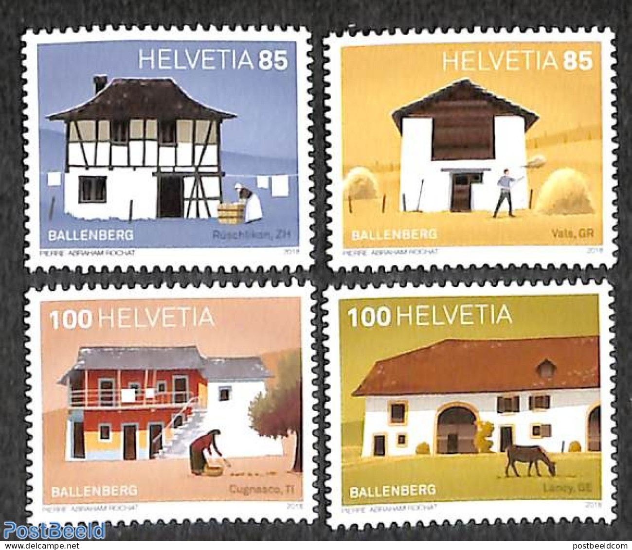 Switzerland 2018 50 Years Ballenberg 4v, Mint NH, Art - Architecture - Unused Stamps