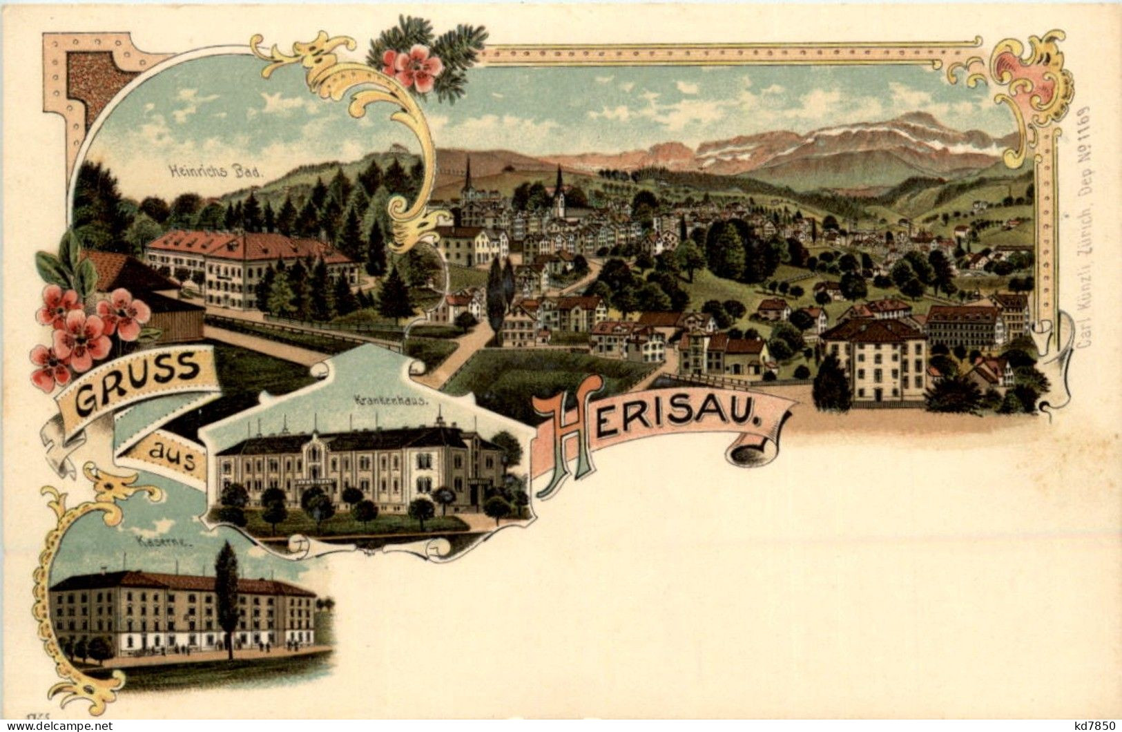 Gruss Aus Herisau - Litho - Herisau