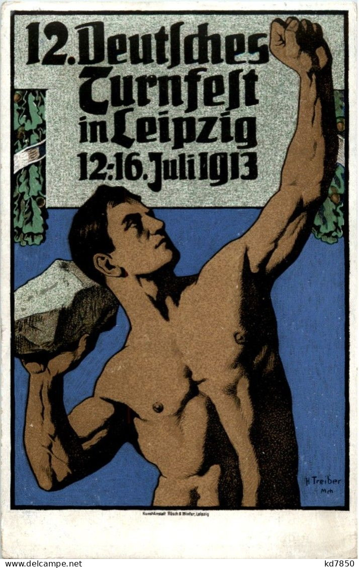 12. Deutsches Turnfest In Leipzig 1913 Mit Sonderstempel - Leipzig