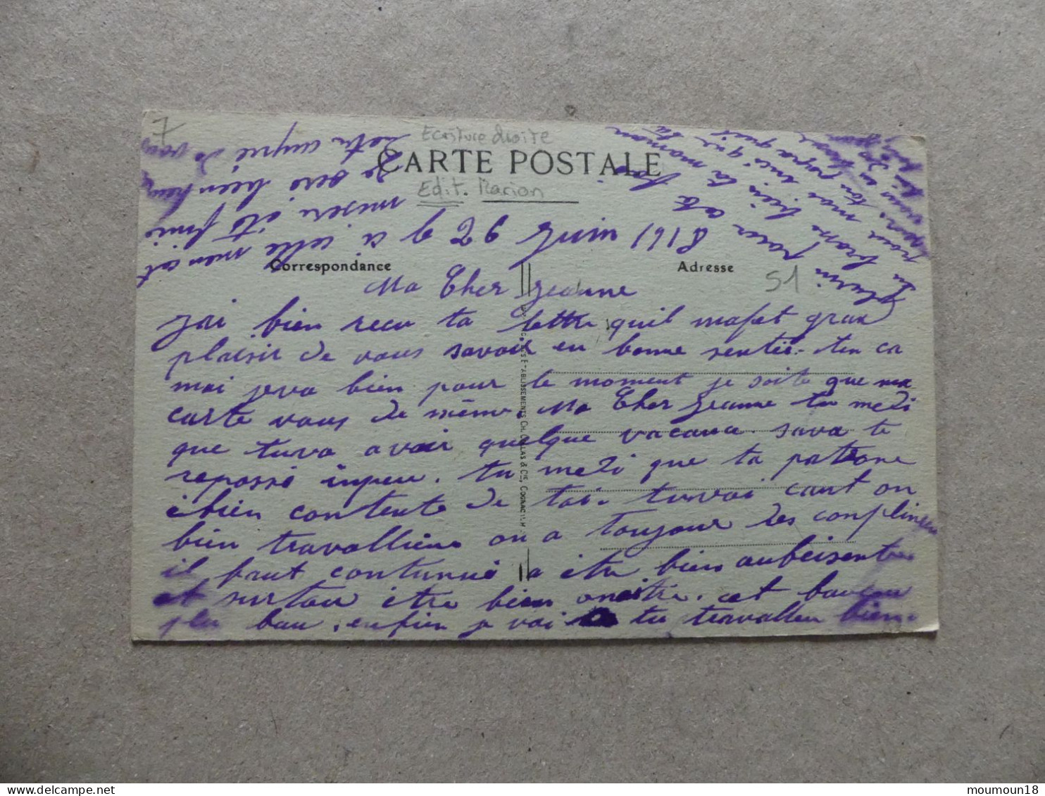 Sézanne Rue Notre-Dame 17 Marion Moto Naphta Ecriture Légende Droite - Sezanne