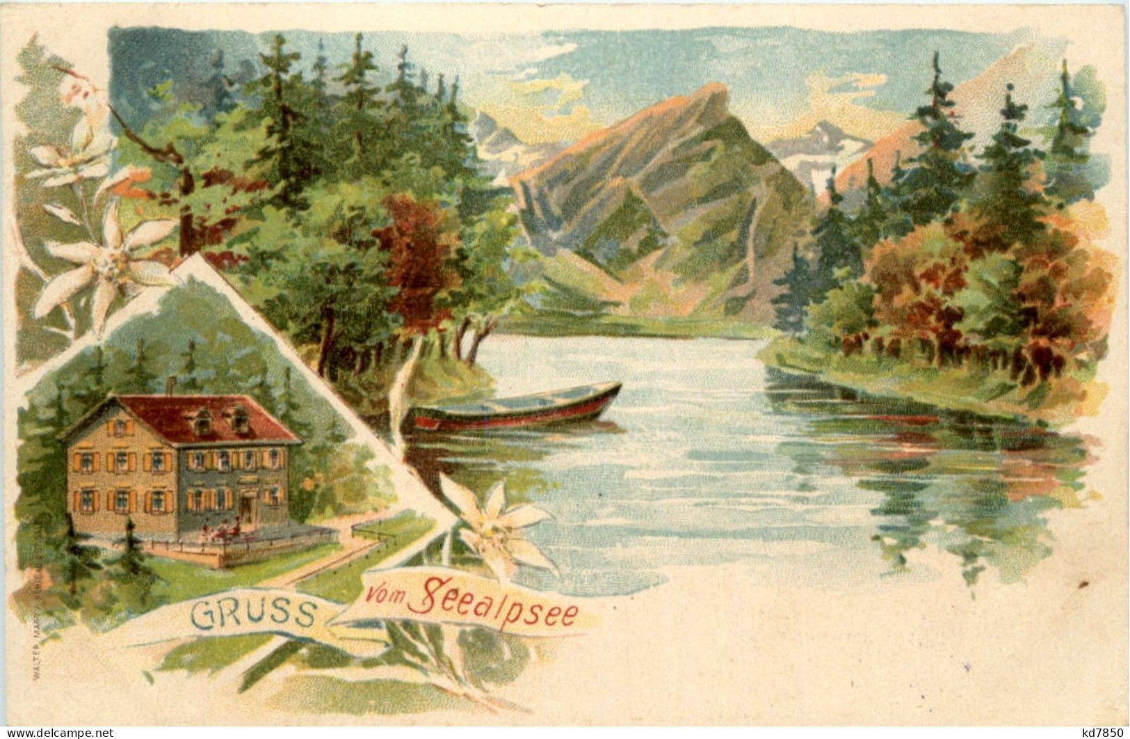 Gruss Vom Seealpsee - Litho - Autres & Non Classés