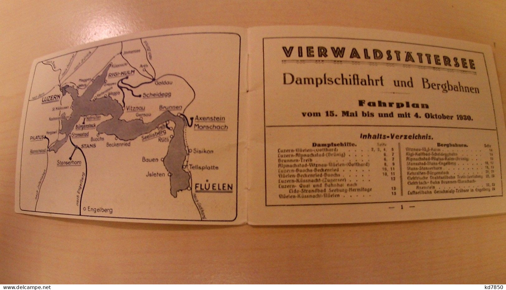 Luzern - Dampfschiffahrt Und Bergbahnen 1930 - Lucerna