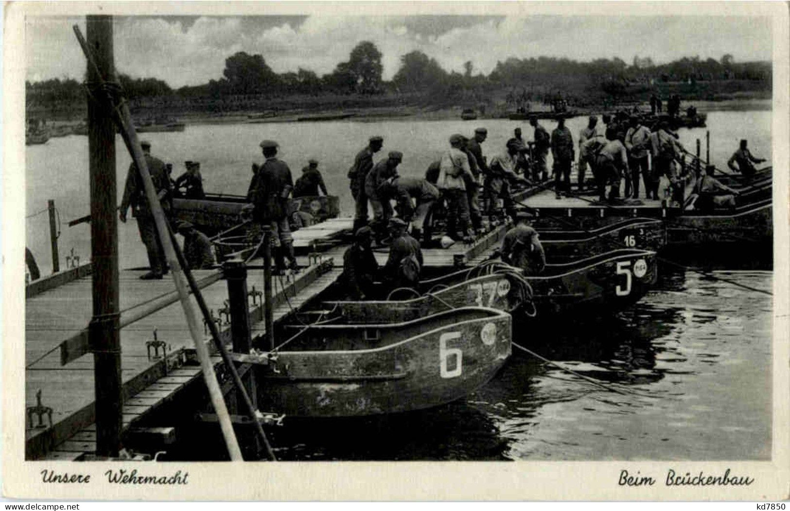 Unsere Wehrmacht Beim Brückenbau - Guerre 1939-45