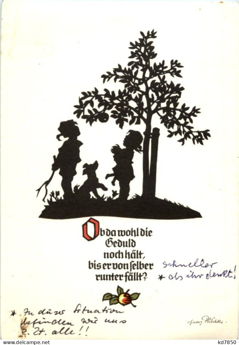 Georg Plischke - Scherenschnitt - Silhouette