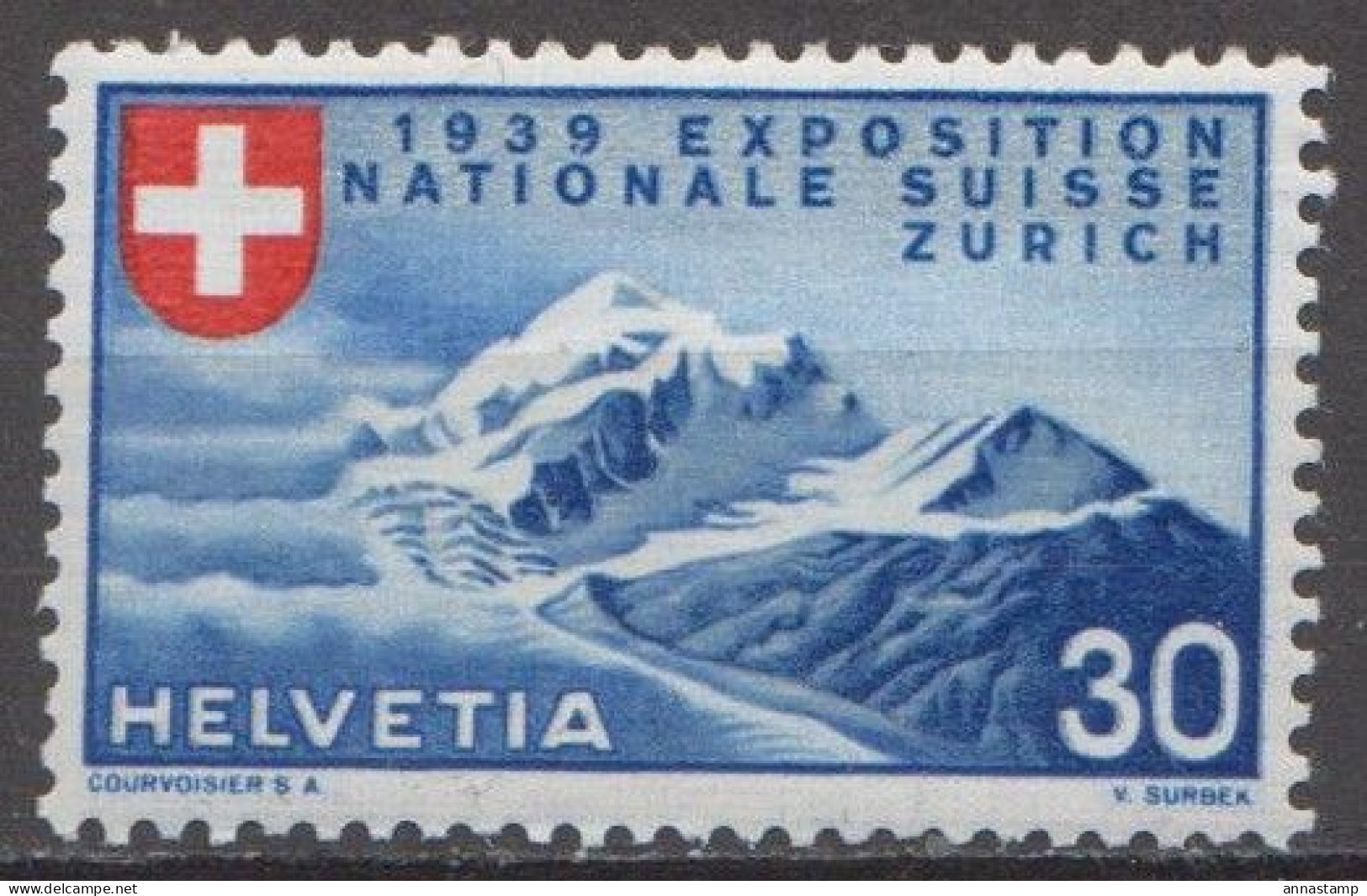 Switzerland MNH Stamp, French Inscription - Filatelistische Tentoonstellingen