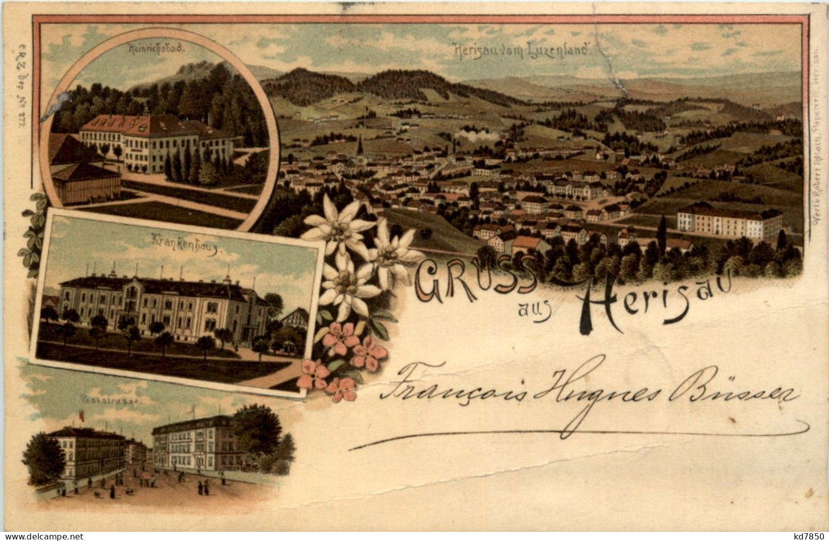 Gruss Aus Herisau - Litho - Herisau