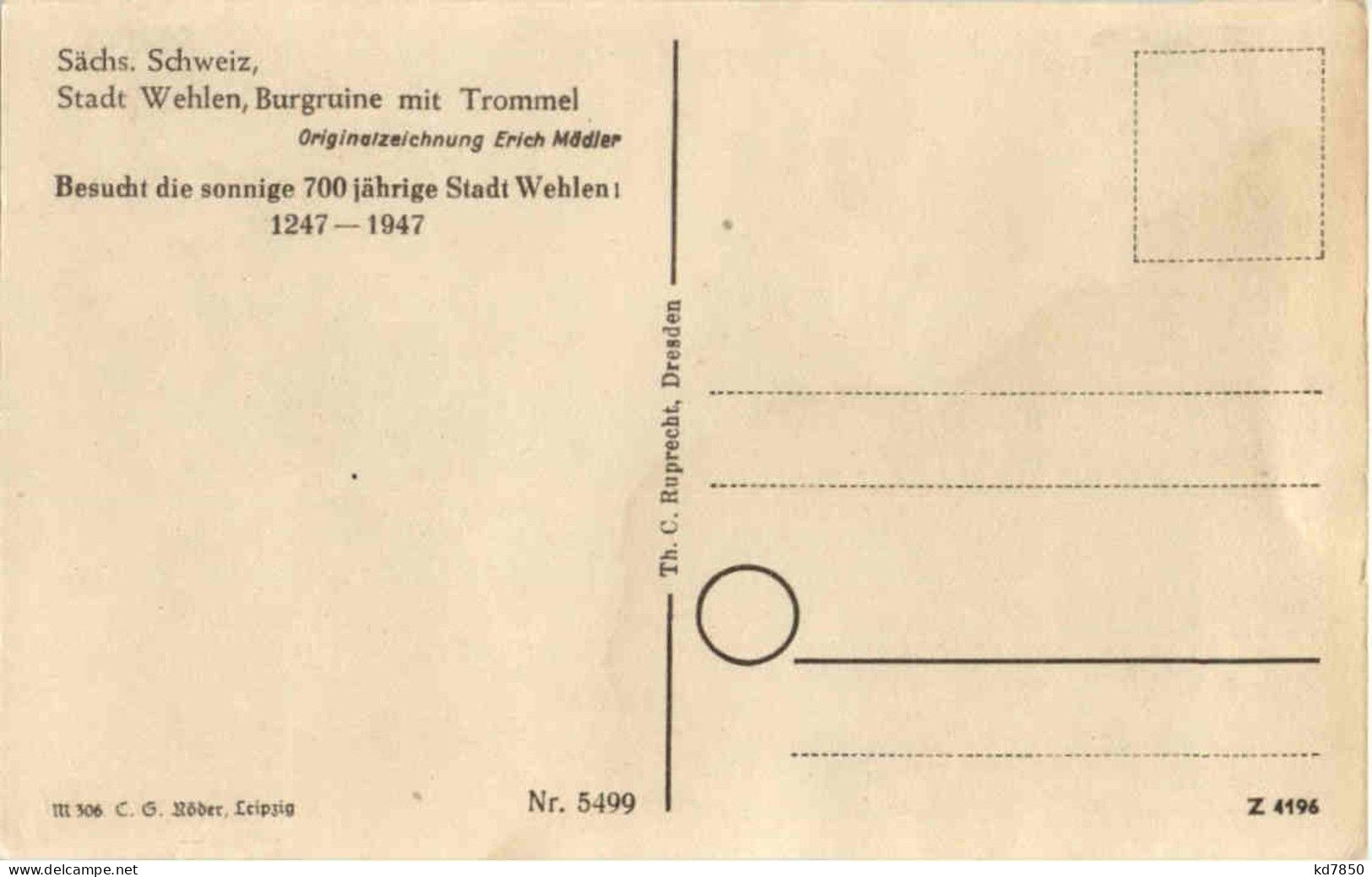 Wehlen - Burgruine Mit Trommel - Wehlen