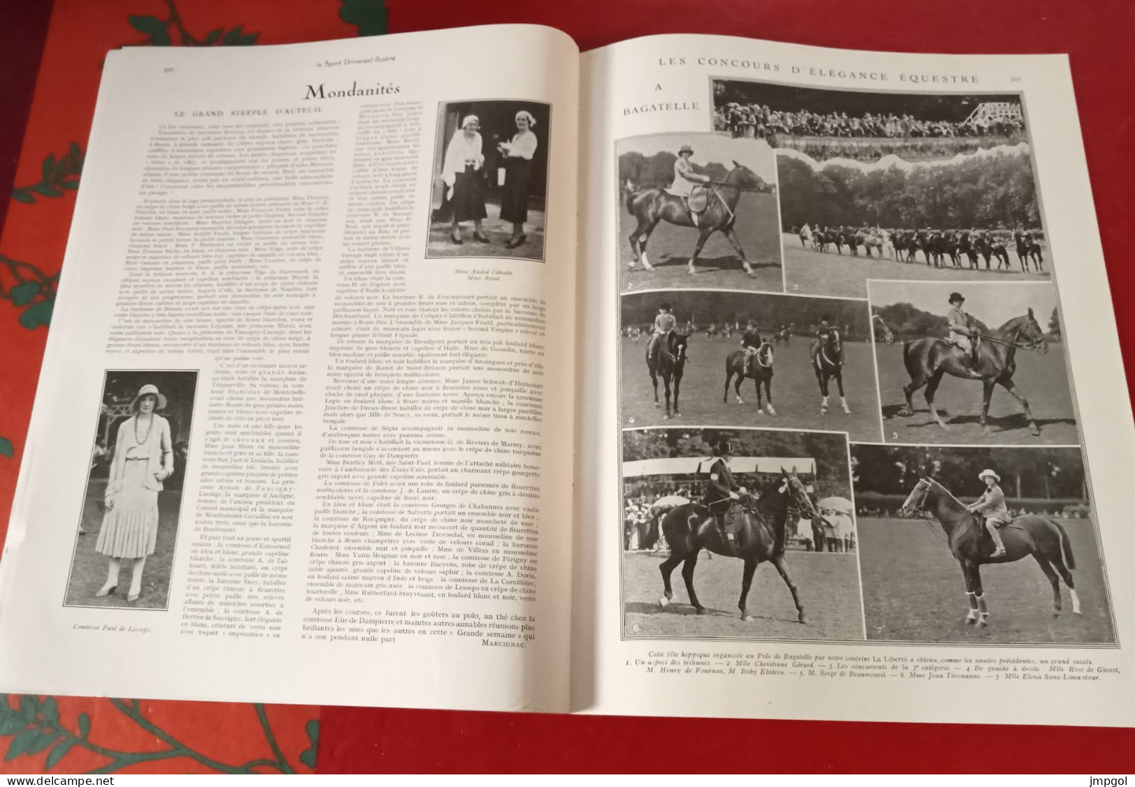 Sport Universel Illustré N°1478 Jui 1931 Cheval Ardennais 24 Heures Du Mans Alfa Roméo Prix ACF Monthléry Chiron Bugatti - 1900 - 1949