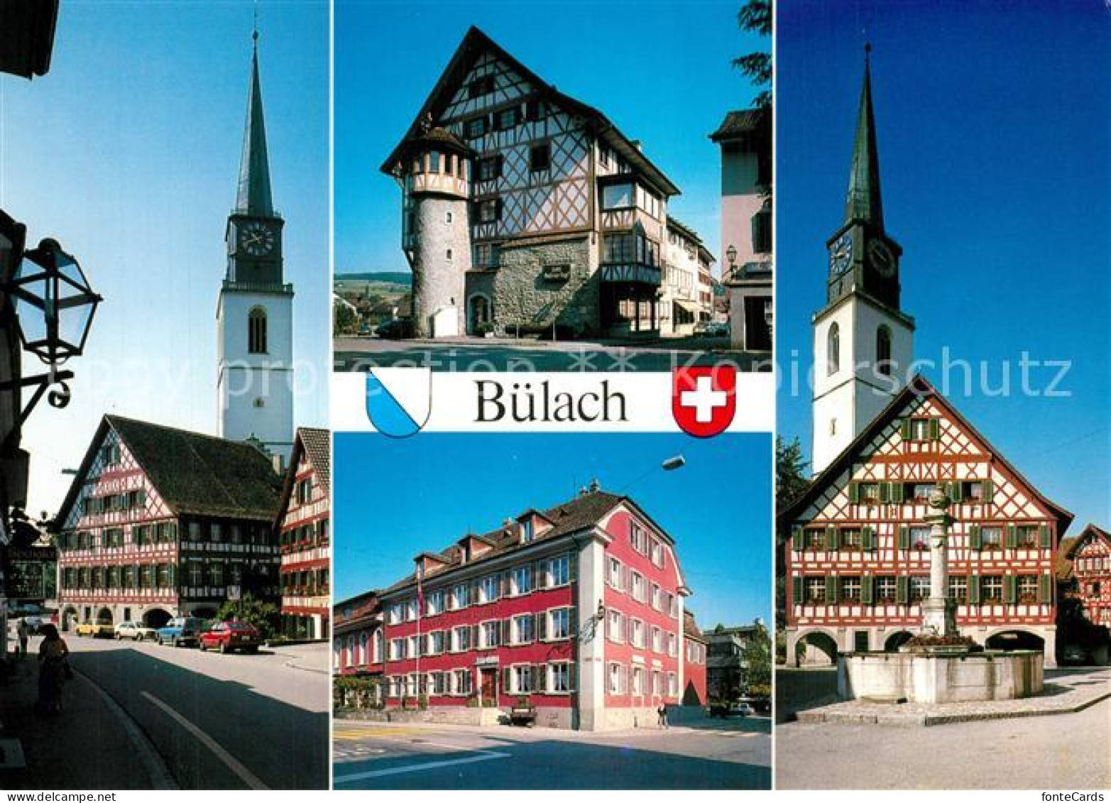 13594820 Buelach ZH Kirche Rathaus Brunnen Buelach ZH - Autres & Non Classés