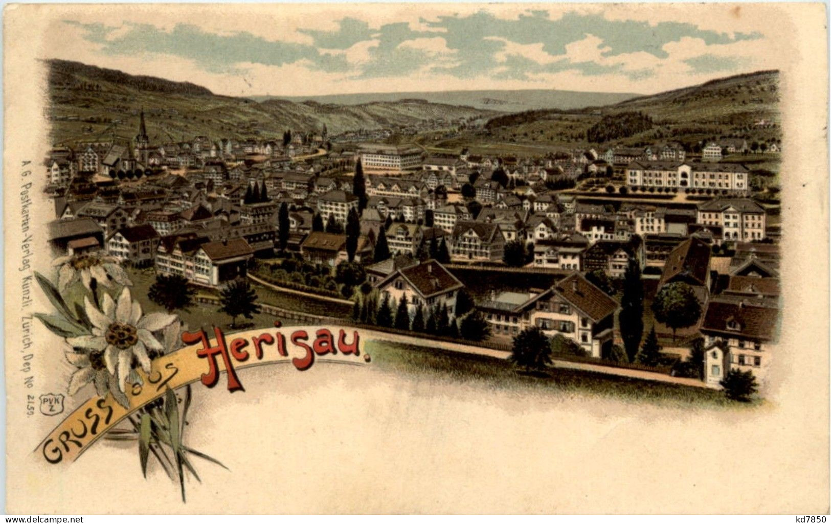 Gruss Aus Herisau - Litho - Herisau