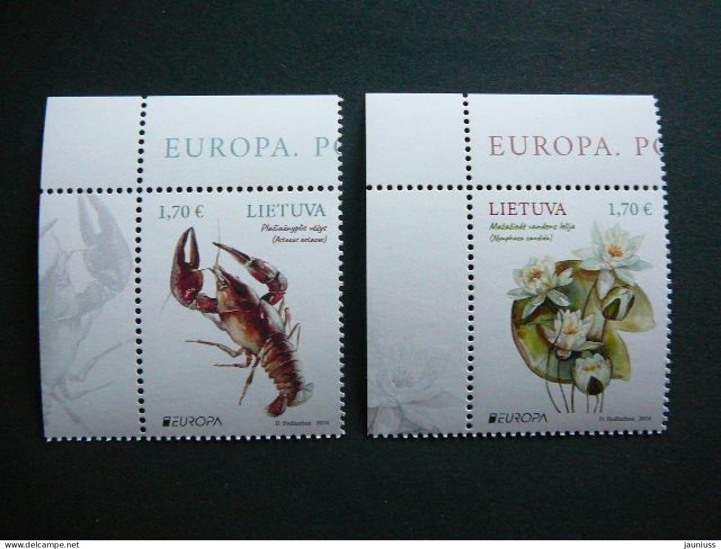 Europa CEPT. Crayfish, Water Lily # Lietuva Litauen Lituanie Litouwen Lithuania # 2024 MNH #2 - Lituanie
