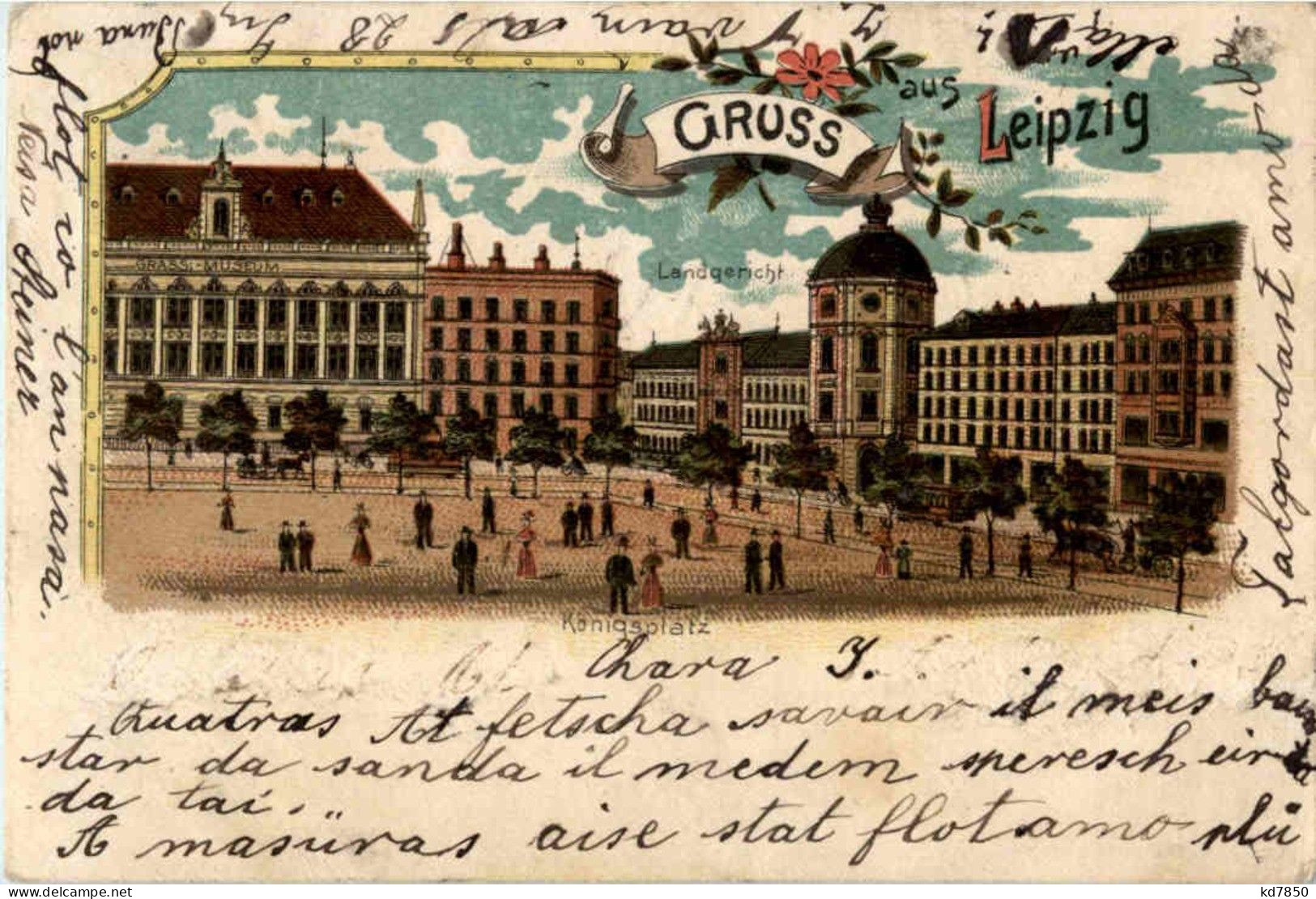 Gruss Aus Leipzig - Litho - Leipzig