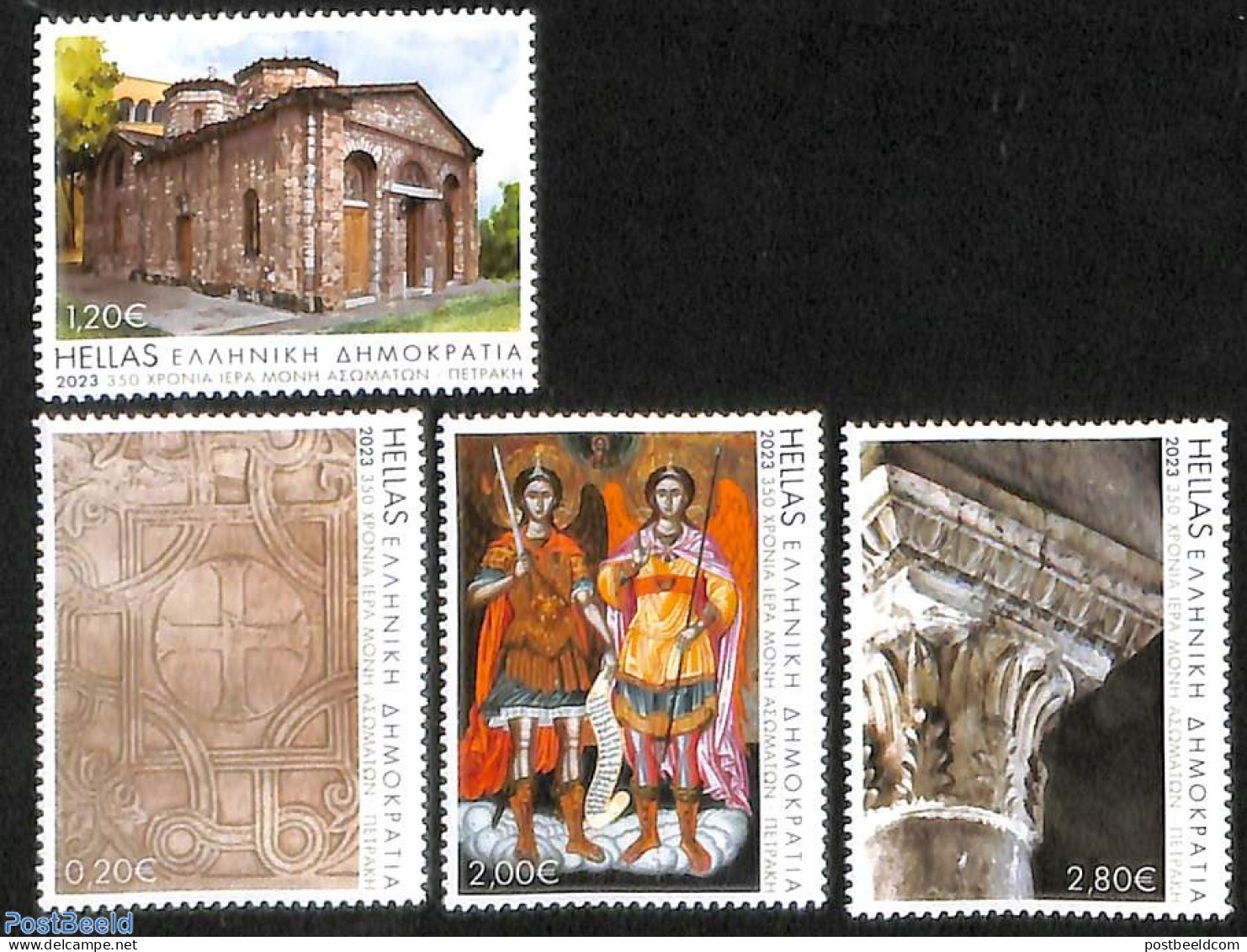 Greece 2023 Petraki Monastry 4v, Mint NH, Religion - Cloisters & Abbeys - Nuevos