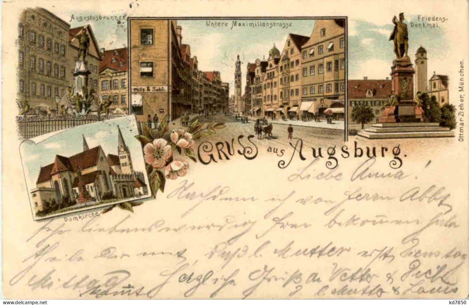 Gruss Aus Augsburg - Litho - Augsburg