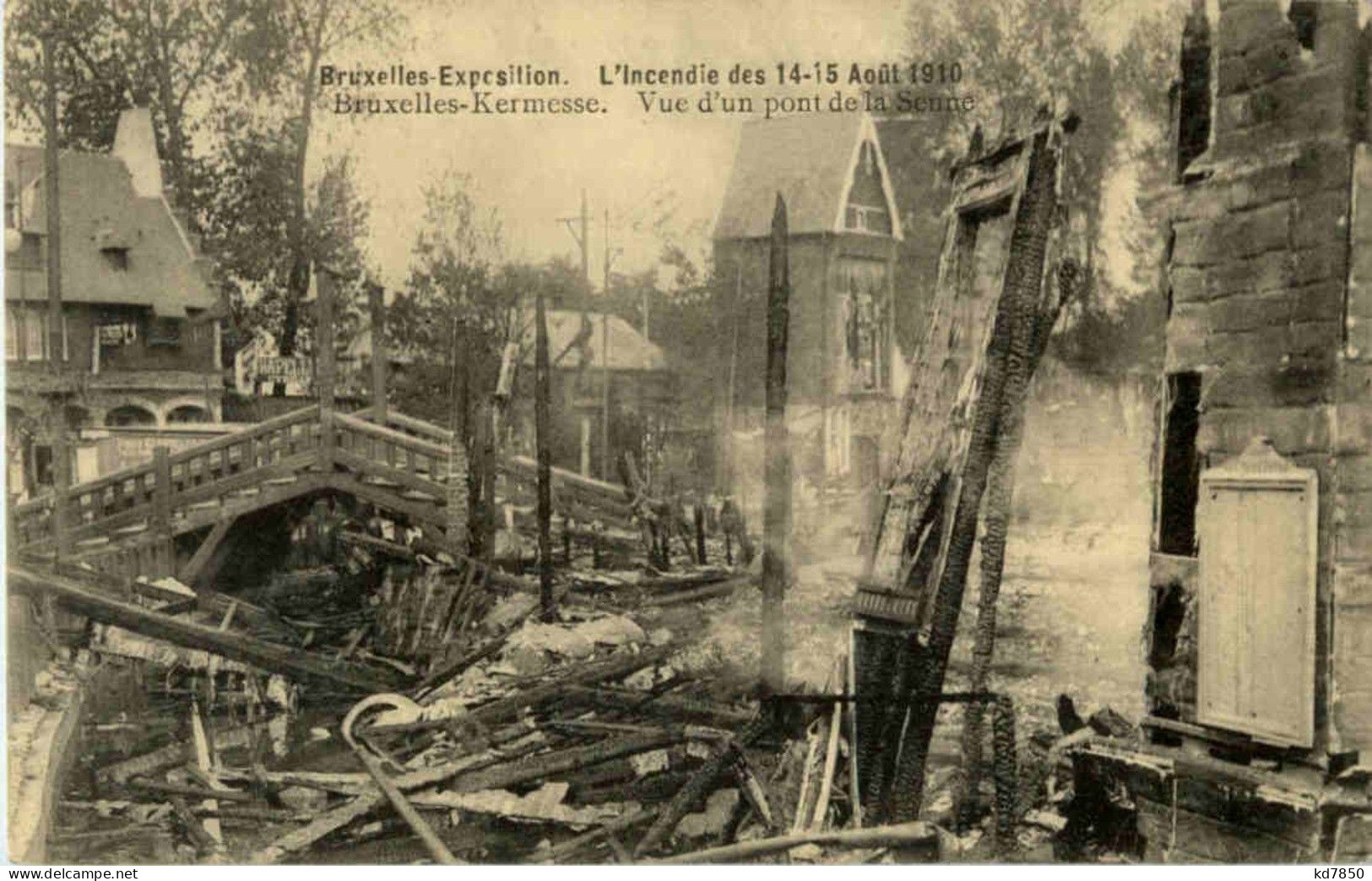 Bruxelles - Exposition Universelle 1910 - L Incendie - Autres & Non Classés