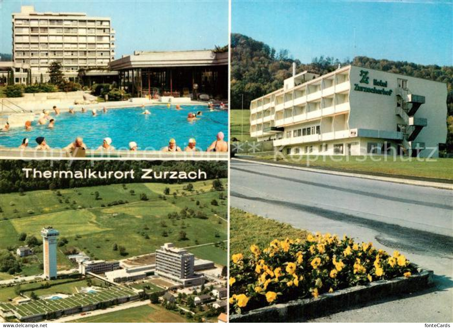 13591864 Zurzach Hotel Zurzacherhof Swimming Pool Thermalbad Fliegeraufnahme Zur - Autres & Non Classés