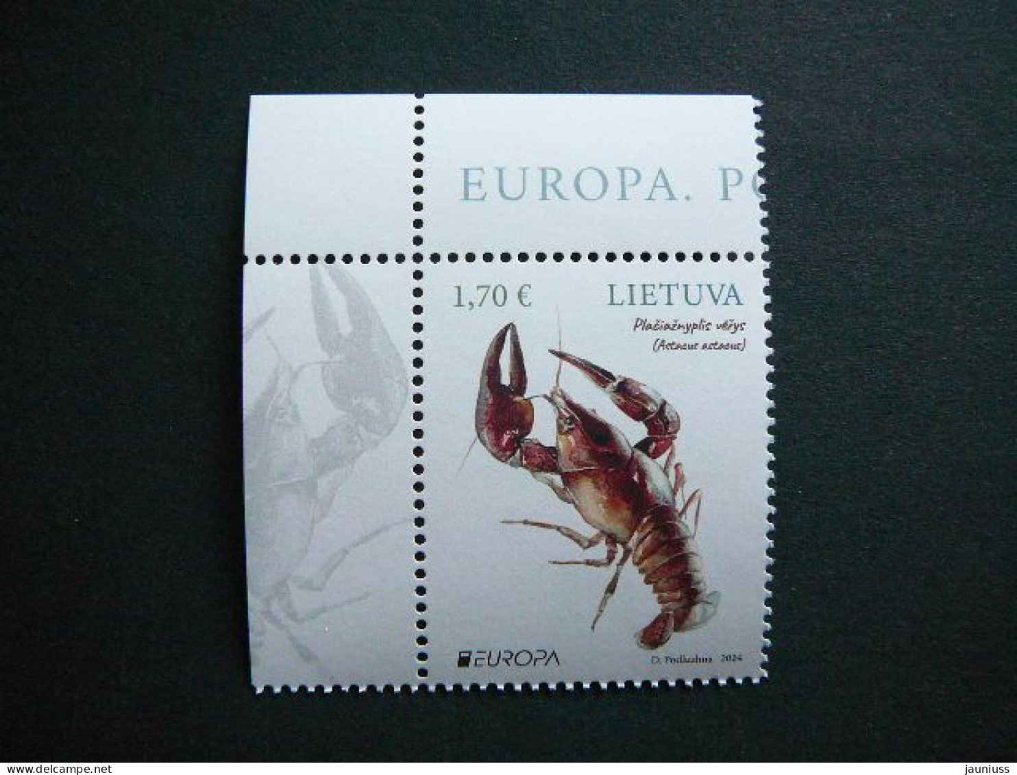 Europa CEPT. Crayfish # Lietuva Litauen Lituanie Litouwen Lithuania # 2024 MNH #3 - Lithuania