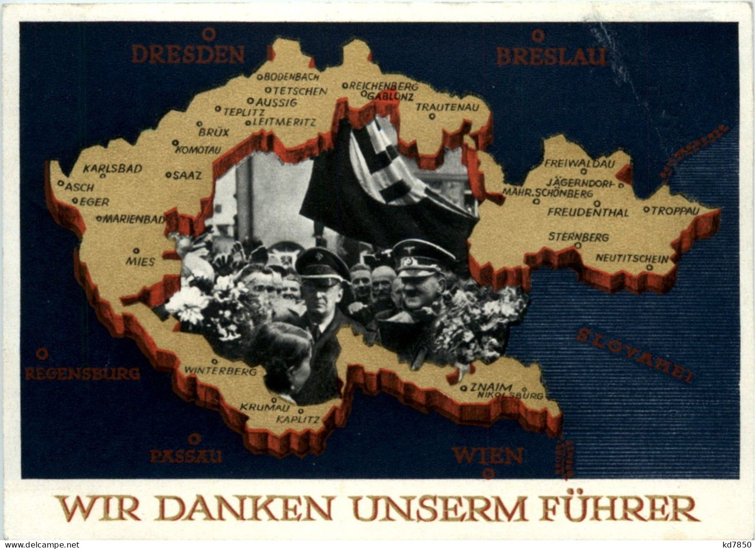 Wir Danken Unserem Führer - Bahnpost - Guerra 1939-45