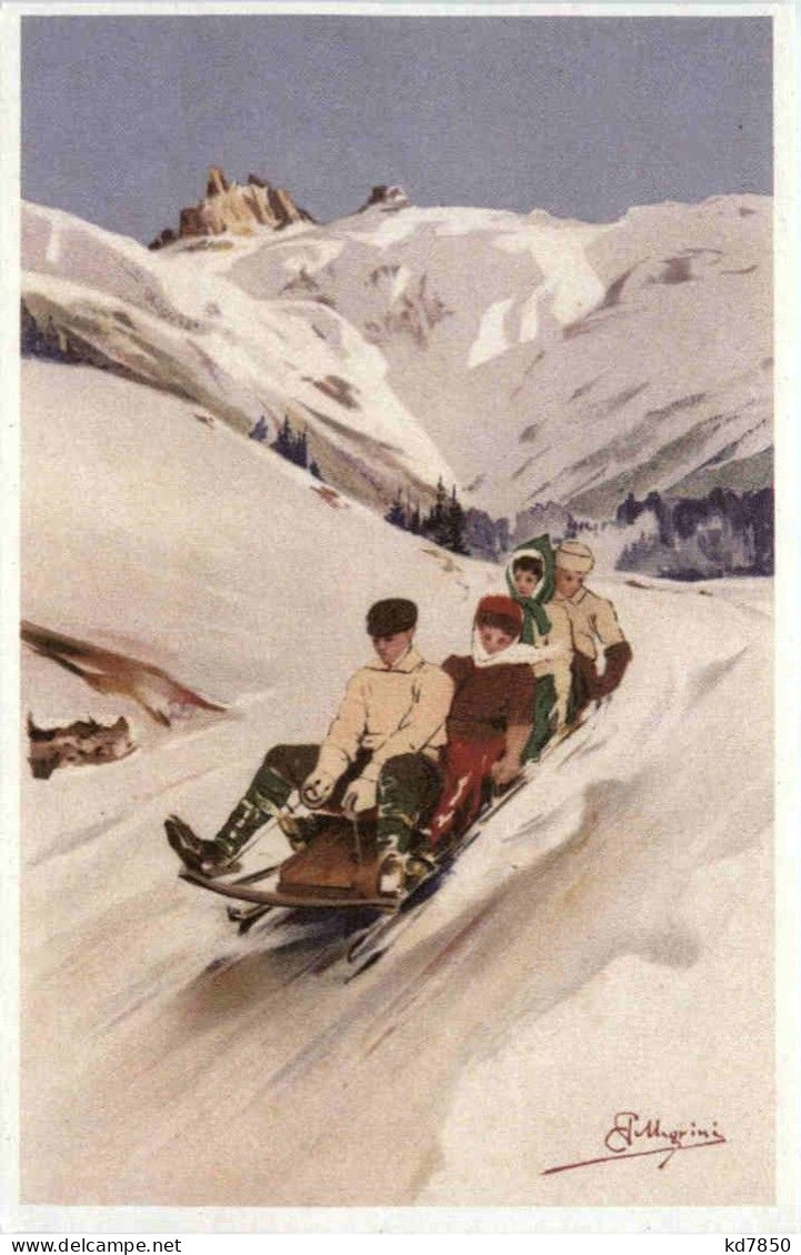 Bob - Künstlerkarte Magrini - Repro - Winter Sports