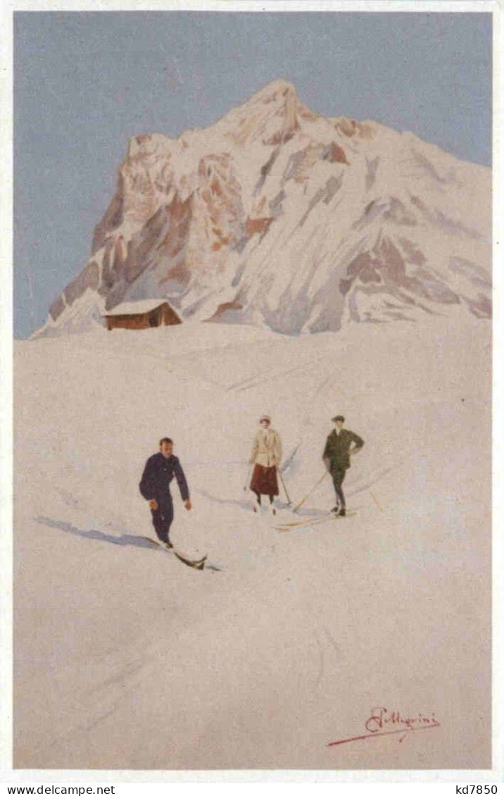 Ski - Künstlerkarte Magrini - Repro - Wintersport