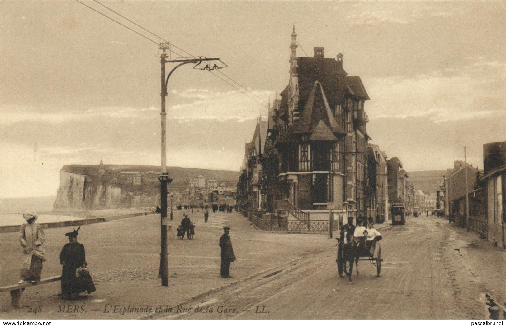 MERS LES BAINS - L'ESPLANADE ET LA RUE DE LA GARE - Mers Les Bains