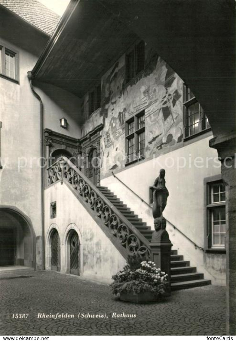 13588992 Rheinfelden AG Rathaus Treppe Fassadenmalerei Rheinfelden AG - Autres & Non Classés