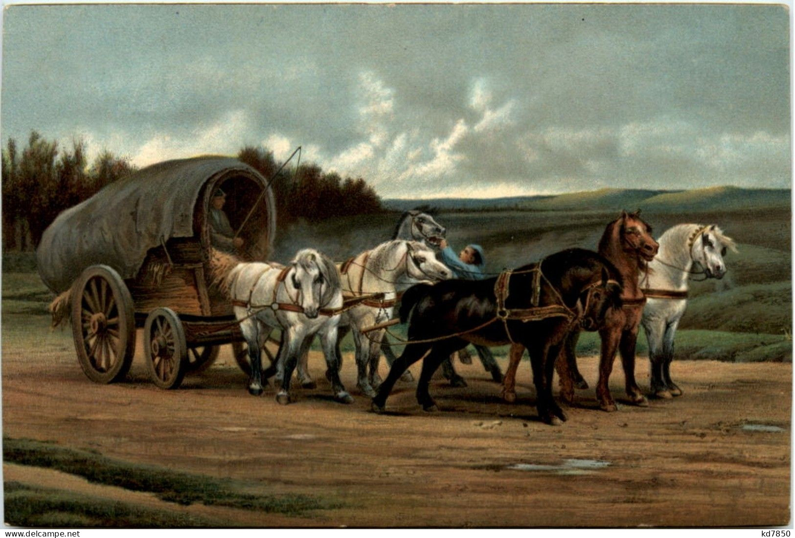 A Waggon And Team Of Horses - Wagengespanne