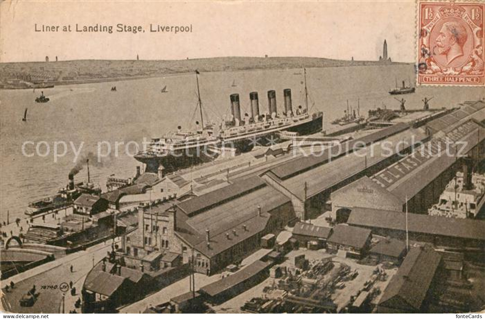 13585207 Liverpool Liner At Landing Stage Liverpool - Autres & Non Classés