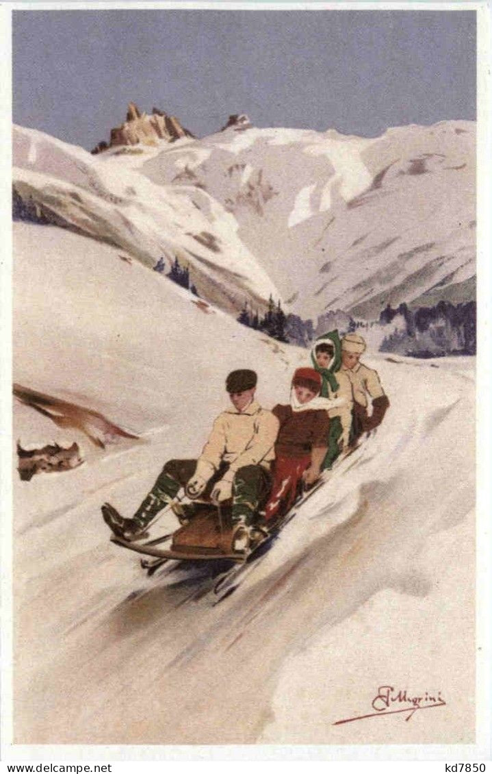 Bob - Künstlerkarte Magrini - Repro - Wintersport