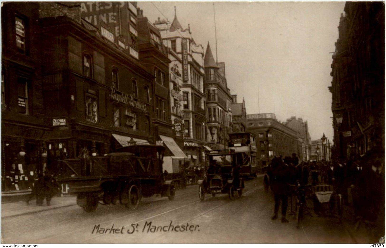 Manchester - Market St. RPPC - Manchester