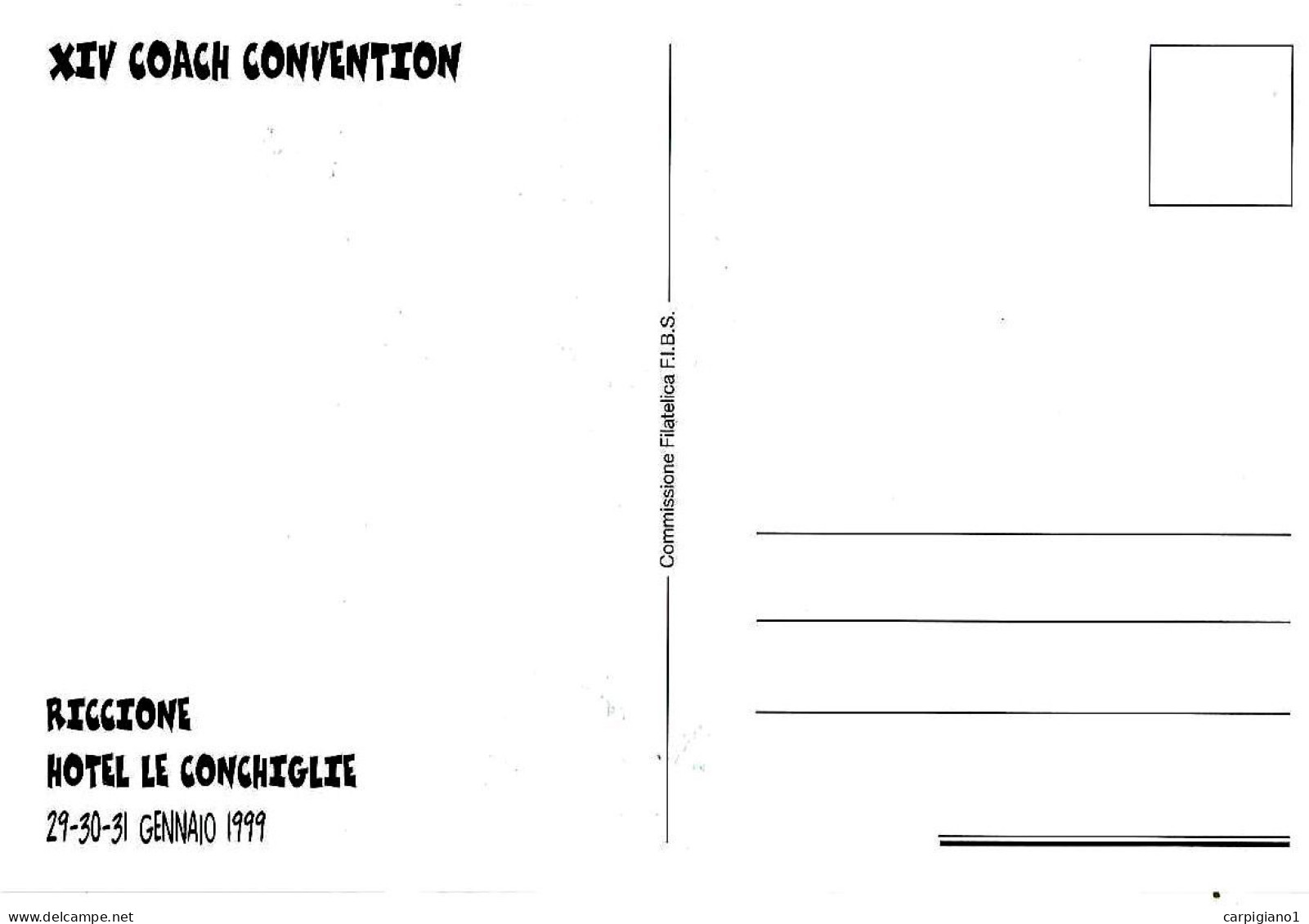 ITALIA ITALY - 1999 RICCIONE (RN) 14° Raduno Allenatori BASEBALL SOFTBALL Coni-Fibs Su Cartolina Spec.- 10690 - 1991-00: Marcophilie