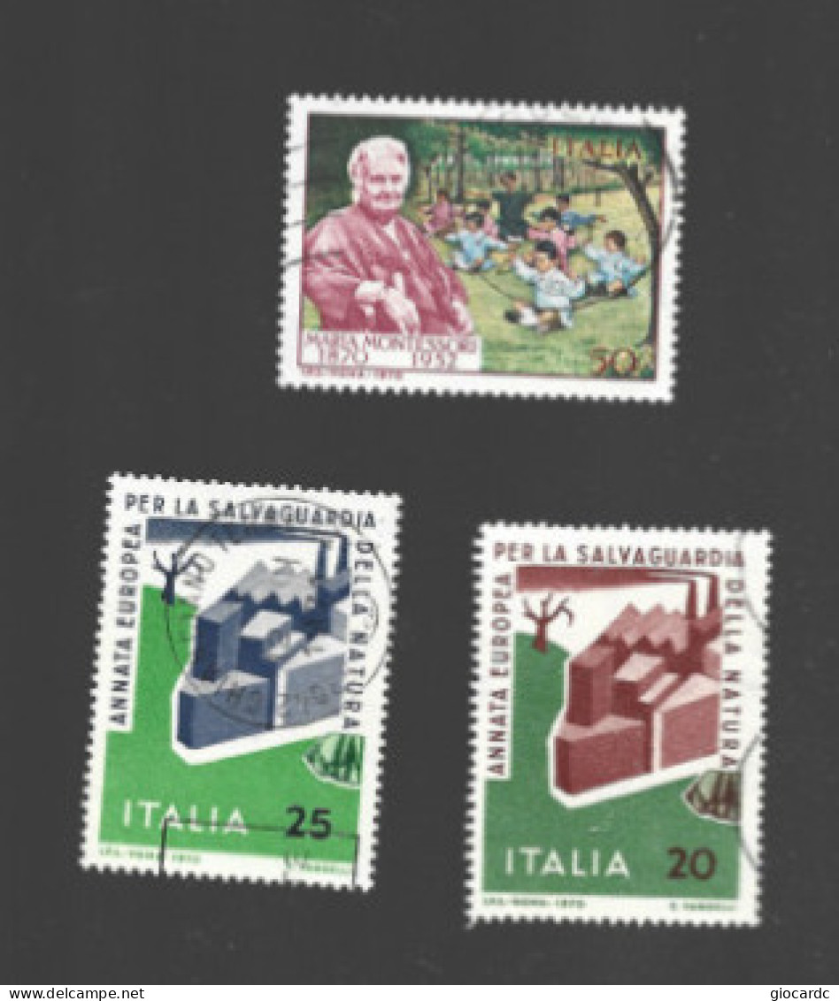 ITALIA REPUBBLICA  - SASS.        -    1970 LOTTO DI 3 DIFFERENTI  -      USATO  -   RIF. 31045 - 1961-70: Gebraucht