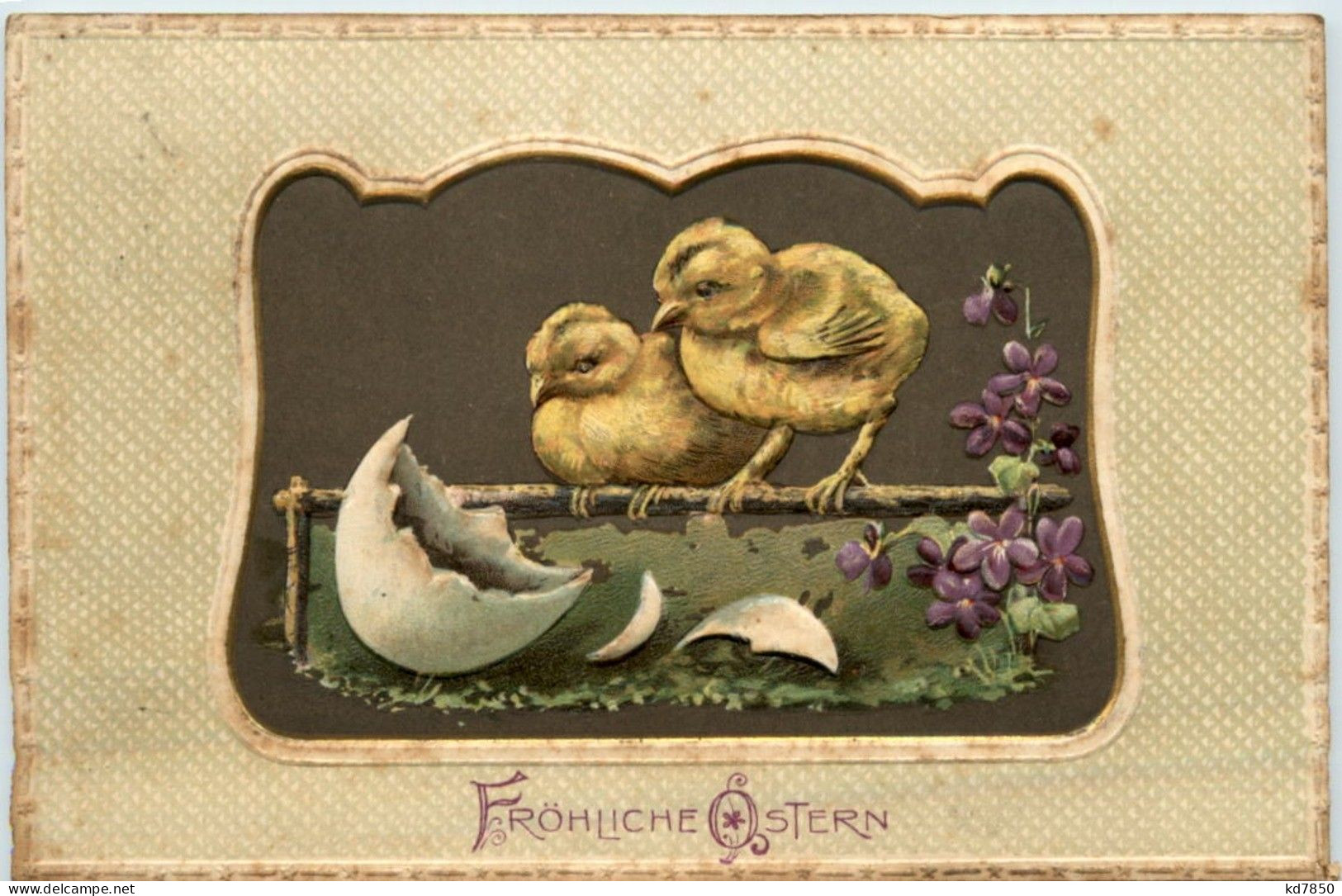 Ostern - Prägekarte - Pâques