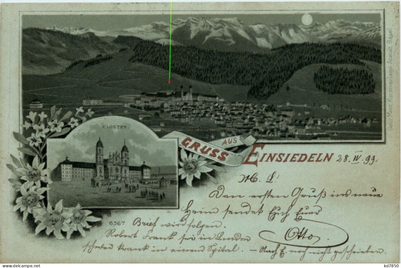 Gruss Aus Einsiedeln - Litho - Einsiedeln