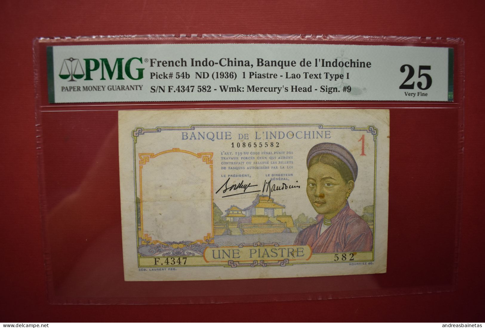 Banknotes French Indochina 1 Piastre 1936 French Indochina - Indochina