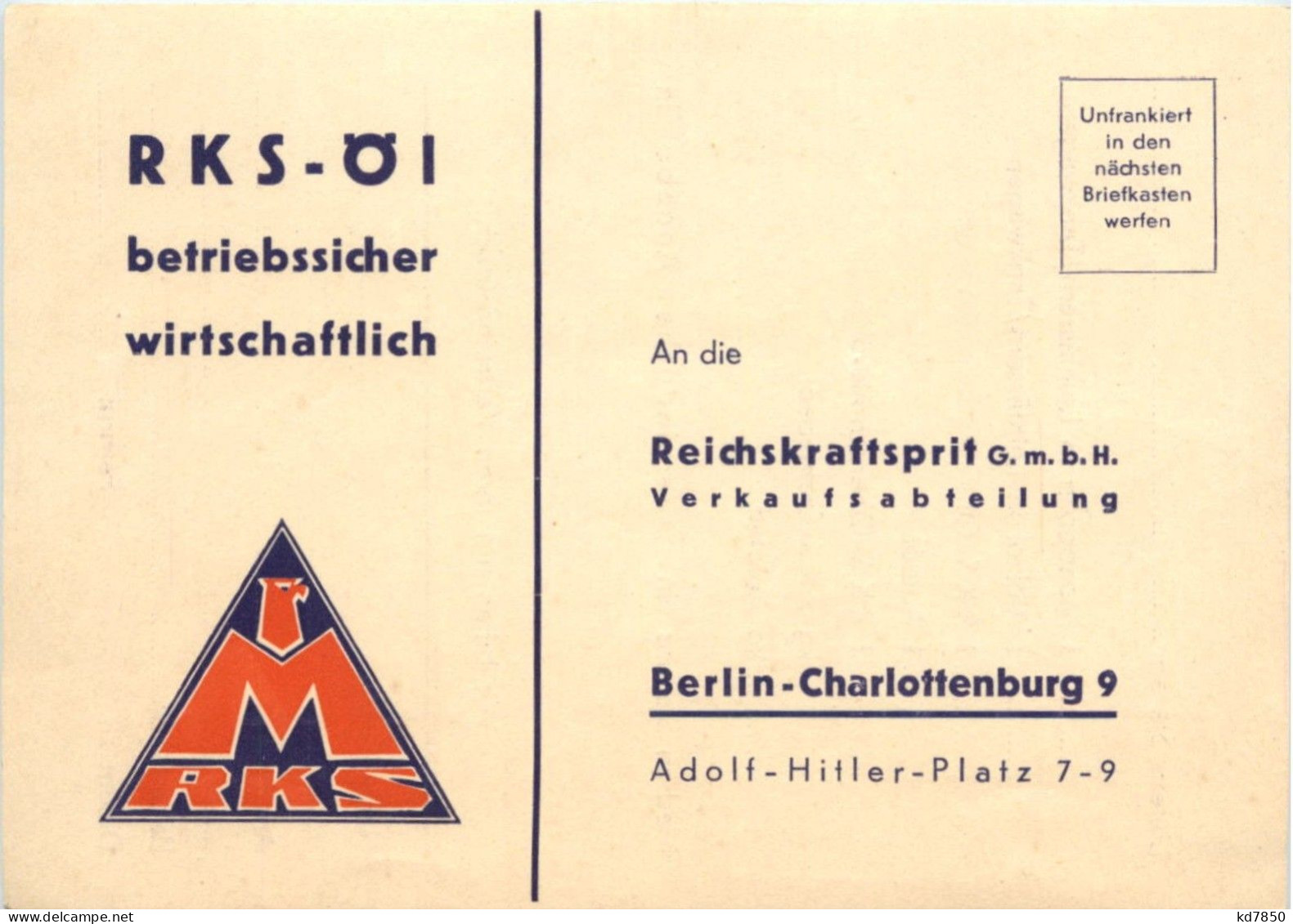 Berlin - RKS - Öl - Werbepostkarten