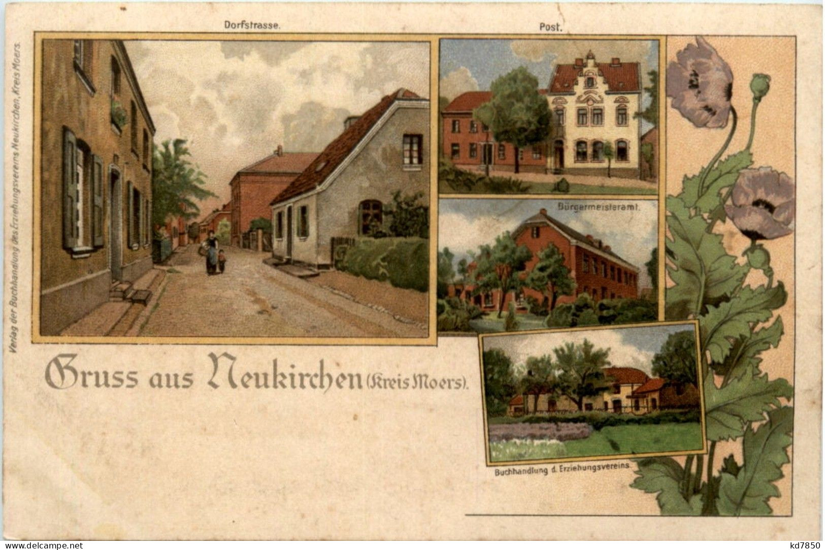 Gruss Aus Neukirchen - Litho - Moers