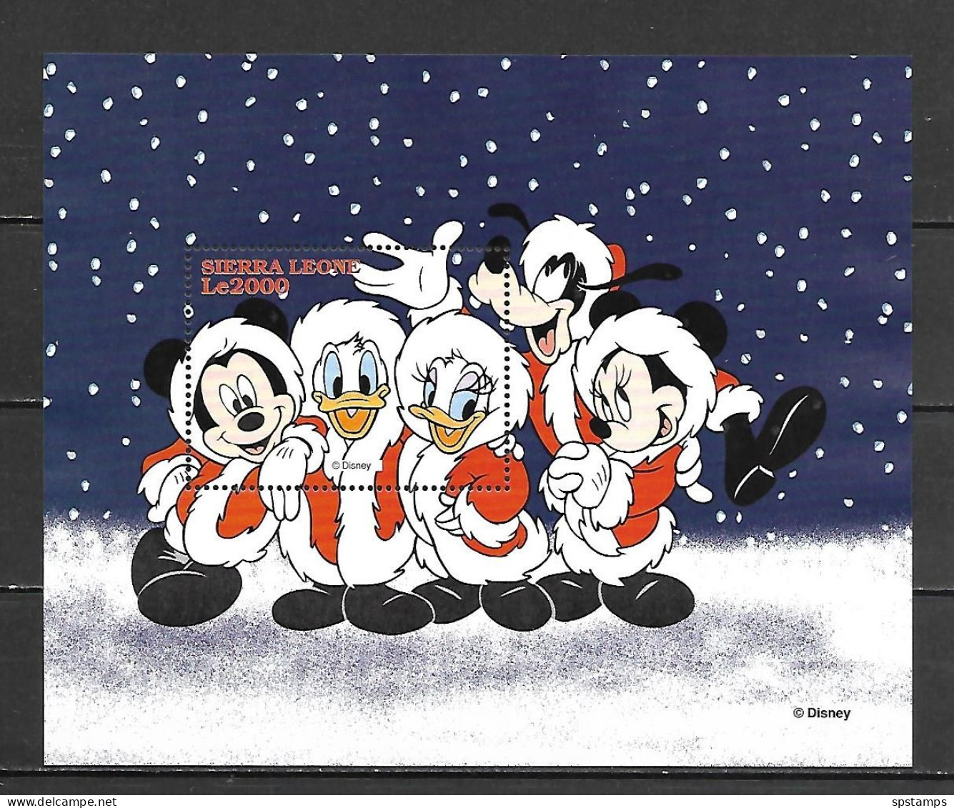 Disney Sierra Leone 1997 Christmas MS #2 MNH - Disney