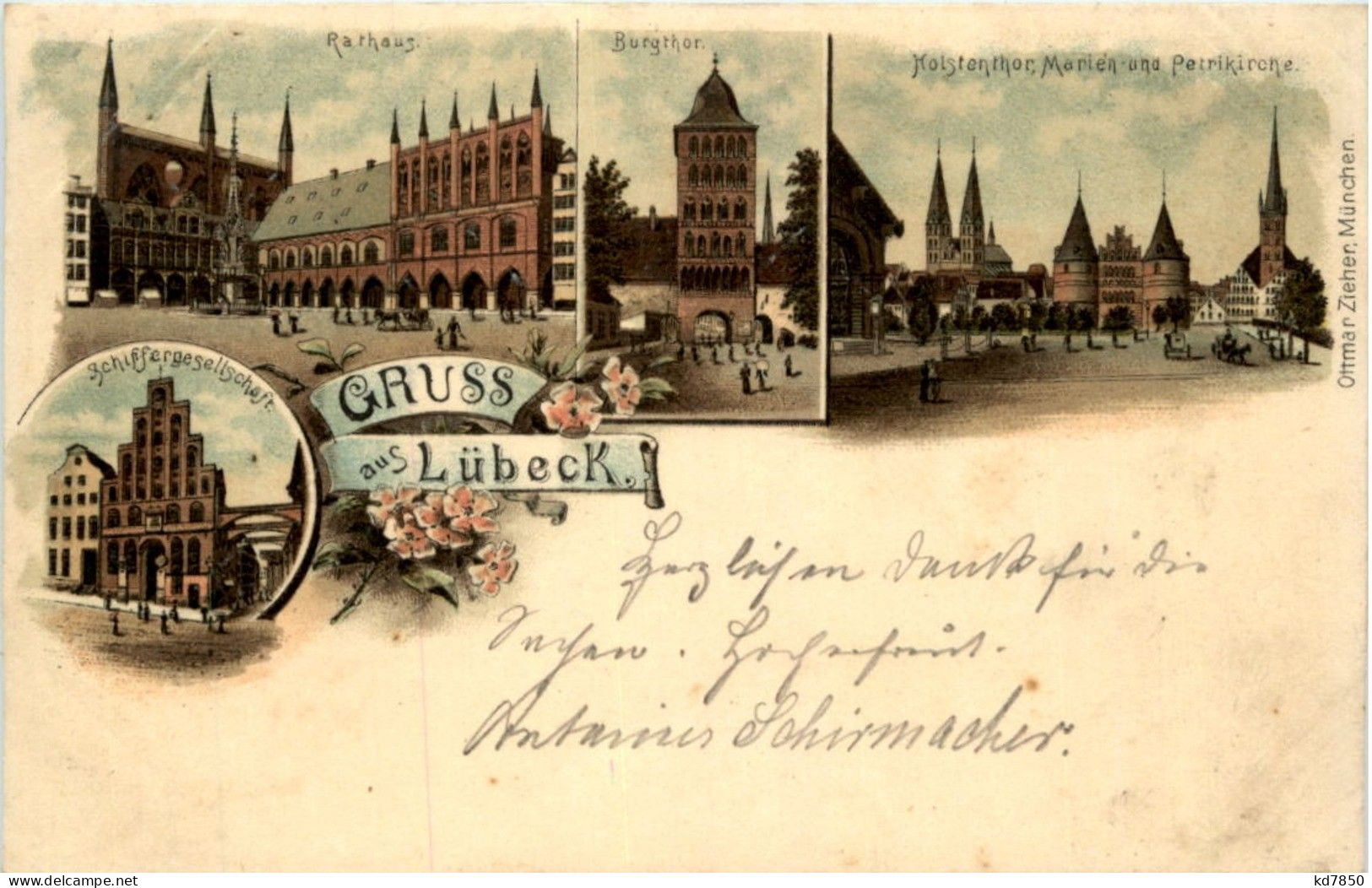 Gruss Aus Lübeck - Litho - Lübeck