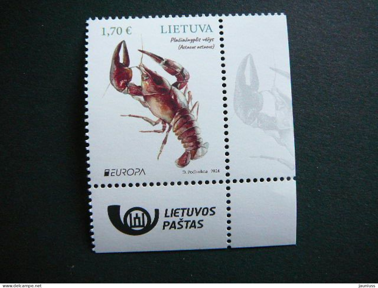 Europa CEPT. Crayfish # Lietuva Litauen Lituanie Litouwen Lithuania # 2024 MNH #3 - Lituania